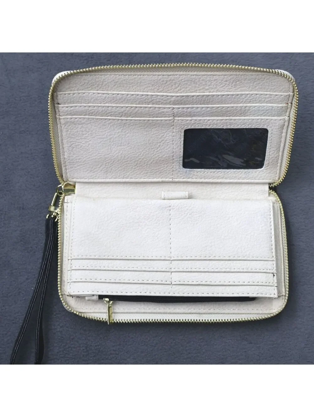 Women's Steve Madden Two-Tone Zip Around Wristlet Wallet
